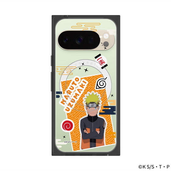 プレミアムスクエアケース with Pixelsnap［ NARUTO -ナルト- 疾風伝 - ステッカー - うずまきナルト ］