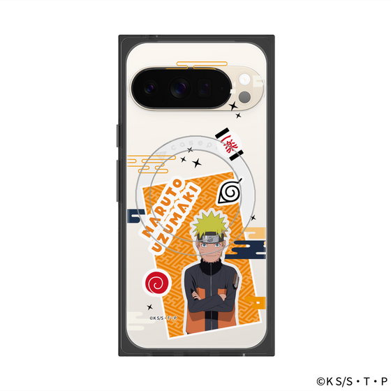 プレミアムスクエアケース with Pixelsnap［ NARUTO-ナルト- 疾風伝 - ステッカー - うずまきナルト ］