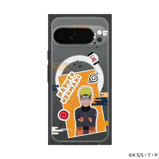 プレミアムスクエアケース with Pixelsnap［ NARUTO -ナルト- 疾風伝 - ステッカー - うずまきナルト ］