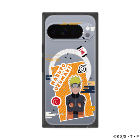 プレミアムスクエアケース with Pixelsnap［ NARUTO -ナルト- 疾風伝 - ステッカー - うずまきナルト ］