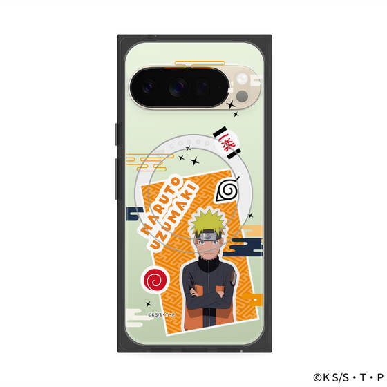 プレミアムスクエアケース with Pixelsnap［ NARUTO -ナルト- 疾風伝 - ステッカー - うずまきナルト ］