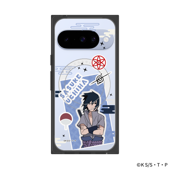 プレミアムスクエアケース with Pixelsnap［ NARUTO-ナルト- 疾風伝 - ステッカー - うちはサスケ ］