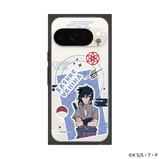 プレミアムスクエアケース with Pixelsnap［ NARUTO-ナルト- 疾風伝 - ステッカー - うちはサスケ ］