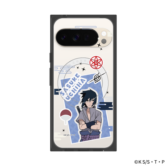 プレミアムスクエアケース with Pixelsnap［ NARUTO-ナルト- 疾風伝 - ステッカー - うちはサスケ ］