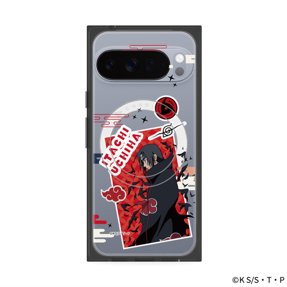 プレミアムスクエアケース with Pixelsnap［ NARUTO -ナルト- 疾風伝 - ステッカー - うちはイタチ ］