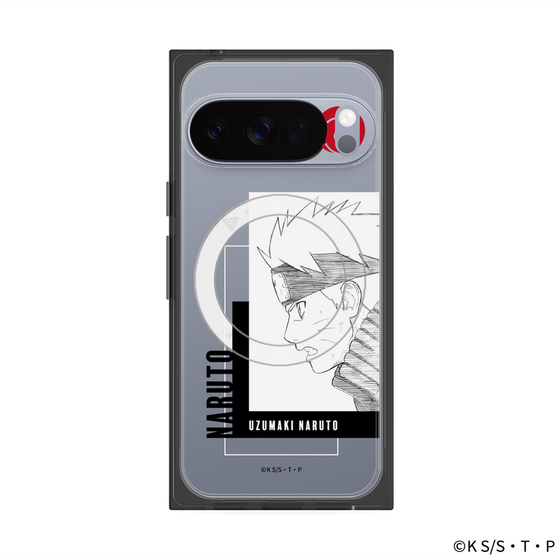 プレミアムスクエアケース with Pixelsnap［ NARUTO -ナルト- 疾風伝 - うずまきナルト - 線画 ］