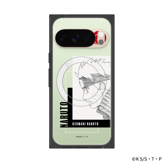 プレミアムスクエアケース with Pixelsnap［ NARUTO -ナルト- 疾風伝 - うずまきナルト - 線画 ］