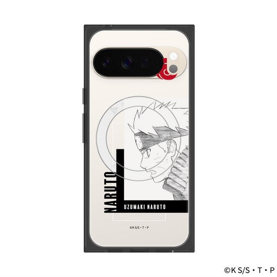 プレミアムスクエアケース with Pixelsnap［ NARUTO-ナルト- 疾風伝 - うずまきナルト - 線画 ］