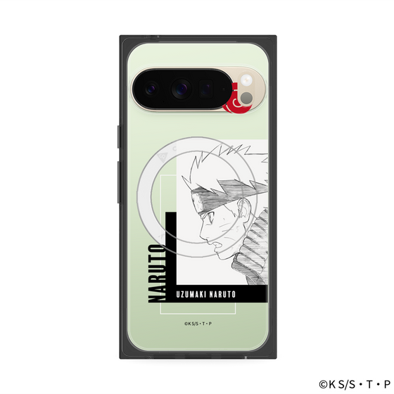 プレミアムスクエアケース with Pixelsnap［ NARUTO -ナルト- 疾風伝 - うずまきナルト - 線画 ］
