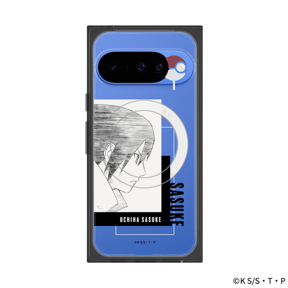 プレミアムスクエアケース with Pixelsnap［ NARUTO -ナルト- 疾風伝 - うちはサスケ - 線画 ］