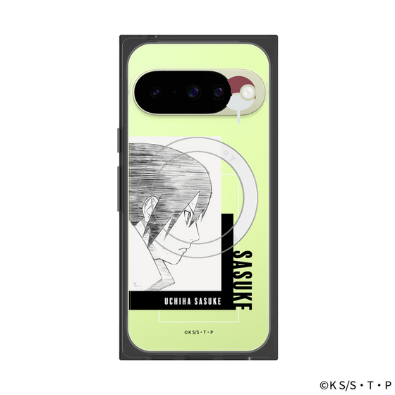 プレミアムスクエアケース with Pixelsnap［ NARUTO -ナルト- 疾風伝 - うちはサスケ - 線画 ］