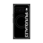 プレミアムスクエアケース with Pixelsnap［ 1PIU1UGUALE3 - ロゴ vertical - ブラック ］