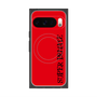 プレミアムスクエアケース with Pixelsnap［ SUPER PRIVATE - ロゴ - Red&Black ］