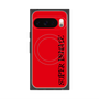 プレミアムスクエアケース with Pixelsnap［ SUPER PRIVATE - ロゴ - Red&Black ］
