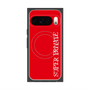 プレミアムスクエアケース with Pixelsnap［ SUPER PRIVATE - ロゴ - Red ］