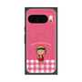 プレミアムスクエアケース with Pixelsnap［ ちびまる子ちゃん - ピンクチェック ］