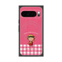 プレミアムスクエアケース with Pixelsnap［ ちびまる子ちゃん - ピンクチェック ］