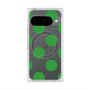 プレミアムスクエアケース with Pixelsnap［ シンプルドット - Green ］