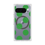 プレミアムスクエアケース with Pixelsnap［ シンプルドット - Green ］