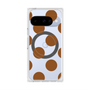 プレミアムスクエアケース with Pixelsnap［ シンプルドット - Brown ］
