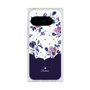 プレミアムスクエアケース with Pixelsnap［ ツインドットフラワー - Navy ］