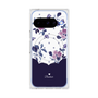 プレミアムスクエアケース with Pixelsnap［ ツインドットフラワー - Navy ］