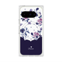 プレミアムスクエアケース with Pixelsnap［ ツインドットフラワー - Navy ］