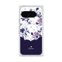 プレミアムスクエアケース with Pixelsnap［ ツインドットフラワー - Navy ］