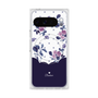 プレミアムスクエアケース with Pixelsnap［ ツインドットフラワー - Navy ］