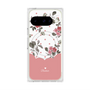 プレミアムスクエアケース with Pixelsnap［ ツインドットフラワー - Pink ］