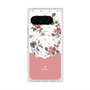 プレミアムスクエアケース with Pixelsnap［ ツインドットフラワー - Pink ］