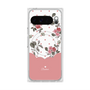 プレミアムスクエアケース with Pixelsnap［ ツインドットフラワー - Pink ］
