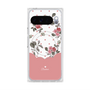 プレミアムスクエアケース with Pixelsnap［ ツインドットフラワー - Pink ］