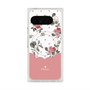 プレミアムスクエアケース with Pixelsnap［ ツインドットフラワー - Pink ］
