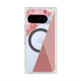 プレミアムスクエアケース with Pixelsnap［ マーブルトライアングルパレット - Pink ］