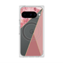 プレミアムスクエアケース with Pixelsnap［ マーブルトライアングルパレット - Pink ］