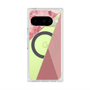 プレミアムスクエアケース with Pixelsnap［ マーブルトライアングルパレット - Pink ］