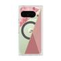 プレミアムスクエアケース with Pixelsnap［ マーブルトライアングルパレット - Pink ］