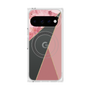 プレミアムスクエアケース with Pixelsnap［ マーブルトライアングルパレット - Pink ］