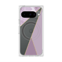 プレミアムスクエアケース with Pixelsnap［ マーブルトライアングルパレット - Purple ］
