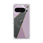 プレミアムスクエアケース with Pixelsnap［ マーブルトライアングルパレット - Purple ］