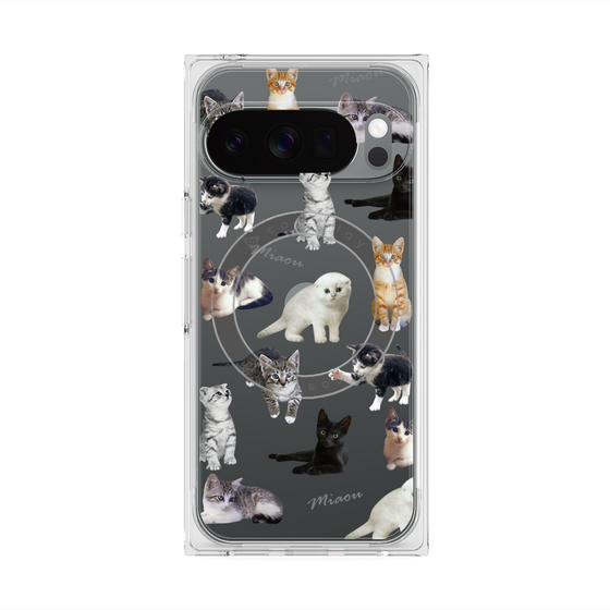 プレミアムスクエアケース with Pixelsnap［ キャットコレクション ］