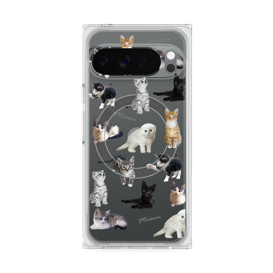 プレミアムスクエアケース with Pixelsnap［ キャットコレクション ］