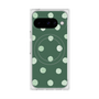 プレミアムスクエアケース with Pixelsnap［ 水彩ドット・レトロカラー - Green ］