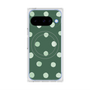 プレミアムスクエアケース with Pixelsnap［ 水彩ドット・レトロカラー - Green ］