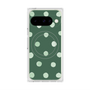プレミアムスクエアケース with Pixelsnap［ 水彩ドット・レトロカラー - Green ］