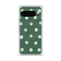 プレミアムスクエアケース with Pixelsnap［ 水彩ドット・レトロカラー - Green ］