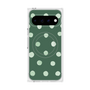 プレミアムスクエアケース with Pixelsnap［ 水彩ドット・レトロカラー - Green ］