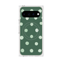 プレミアムスクエアケース with Pixelsnap［ 水彩ドット・レトロカラー - Green ］