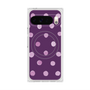 プレミアムスクエアケース with Pixelsnap［ 水彩ドット・レトロカラー - Purple ］